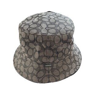 Coach Signature Bucket Hat Black/Gray M/L NWT